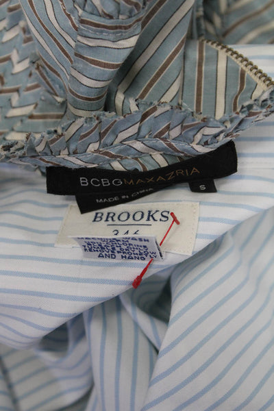 BCBGMAXAZRIA Brooks Brothers Womens Striped Tops White Blue Size Small 8 Lot 2