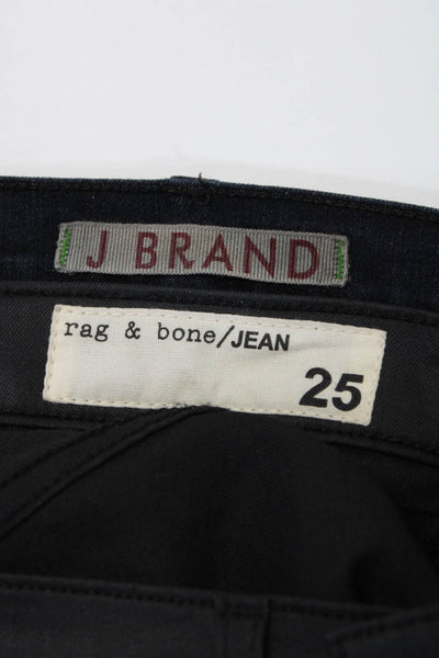 Rag & Bone Jean J Brand Womens Elephant Bell Jeans Black Blue Size 25 26 Lot 2