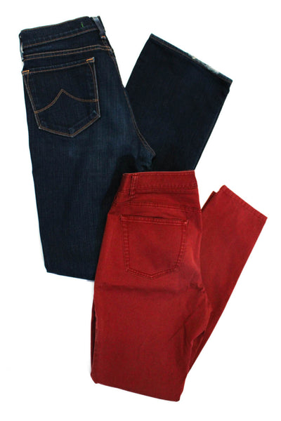 J Brand Theory Womens Cotton Boot Cut Jeans Trousers Blue Red Size 30 10 Lot 2