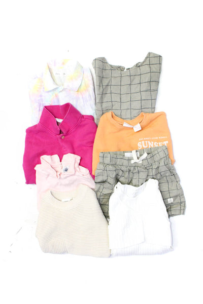 Zara Petit Bateau Girls Sweaters Shirts Shorts White Pink 18-24 Months 2-4 Lot 8