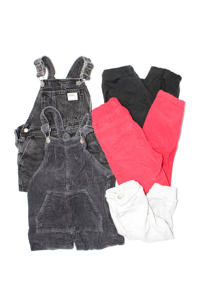 Mini Boden Zara Girls Overalls Pants Jeans Black Red Gray 12-24 Months 5 Lot 5