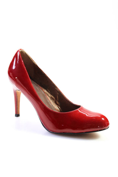 Corso Como Womens Patent Leather Round Toe Pumps Red Size 7.5 Medium