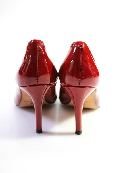 Corso Como Womens Patent Leather Round Toe Pumps Red Size 7.5 Medium