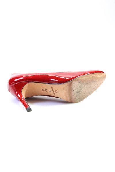 Corso Como Womens Patent Leather Round Toe Pumps Red Size 7.5 Medium