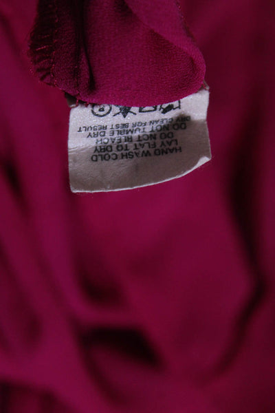 krisa Womens Pink High Low Surplice Dress Pink Size LR 12719281