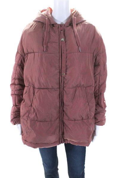 OOF Womens Pink Quilted Puffer Pink Size 42 13864258