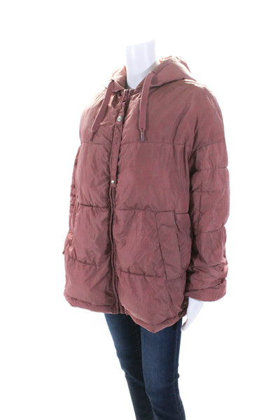 OOF Womens Pink Quilted Puffer Pink Size 40 13864287