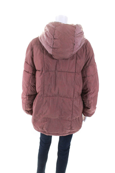 OOF Womens Pink Quilted Puffer Pink Size 42 13864258