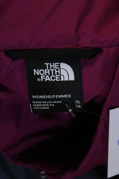 The North Face Womens Zip Quilted Collared Sleeveless Puffer Vest Pink Size XL