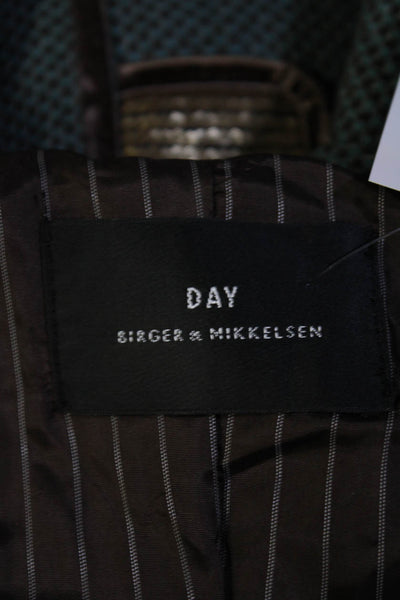 Day Birger Et Mikkelsen Women's Lon Sleeves Three Button Blazer Green Size 34