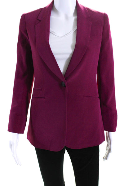 Elizabeth and James Women's Long Sleeves Line One Button Blazer Pink Size 2