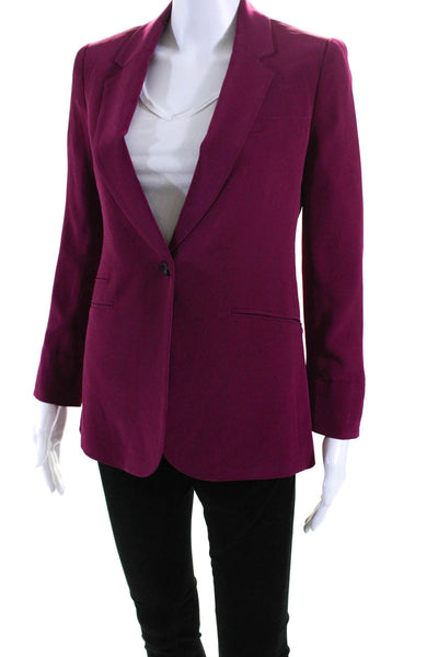 Elizabeth and James Women's Long Sleeves Line One Button Blazer Pink Size 2