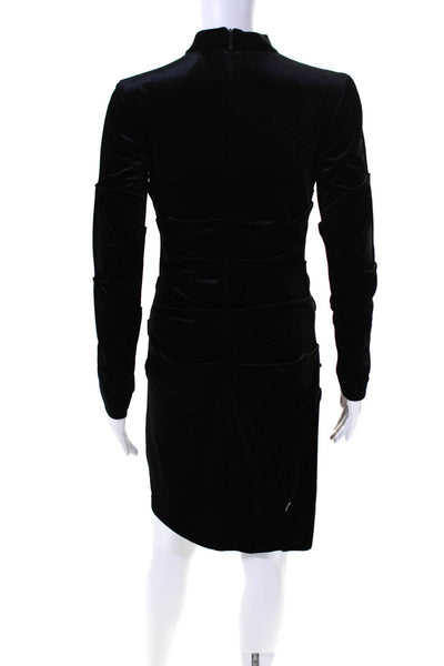 Nicole Miller Womens Velvet Turtleneck Dress Black Size 2 13290496