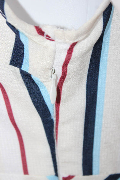 English Factory Womens Striped High Low Tank Top Tunic White Blue Red Size Small