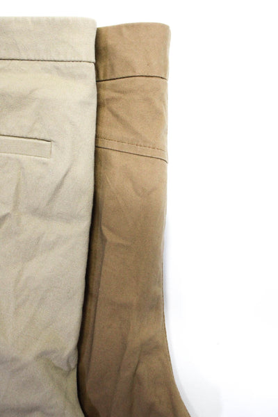 J Crew French Connection Womens High Rise Straight Leg Pants Brown Size 4 Lot 2