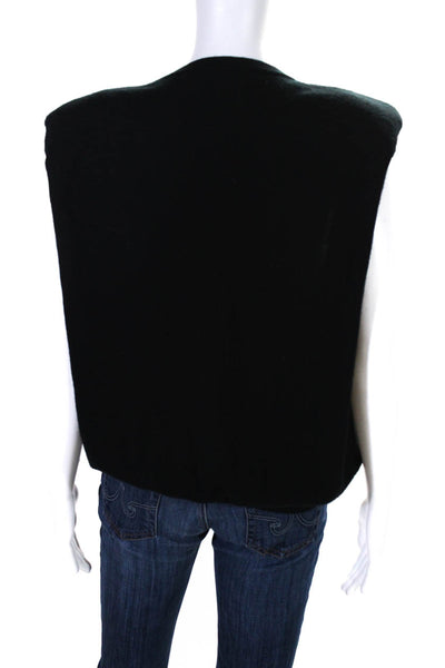 Loulou Studio Women's Crewneck Sleeveless Pullover Sweater Black Size M