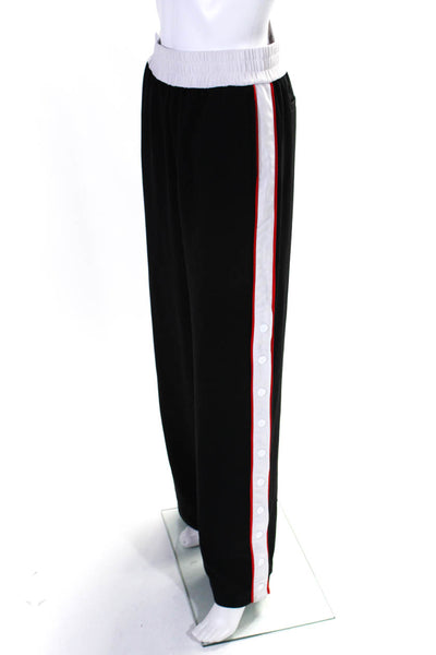 Kendall + Kylie Womens Side Snap Striped Track Pants Red Black White Size Small