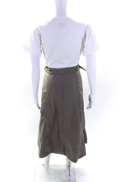 3.1 Phillip Lim Womens Short Sleeve Utility Dress Brown Size 2 13589903