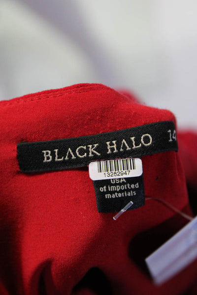 Black Halo Womens Kasper Sheath Red Size 14 13282947