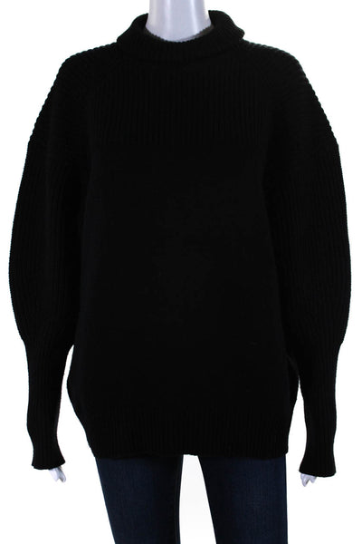 Loulou Studio Women's Turtleneck Long Sleeves Pullover Sweater Black Size M