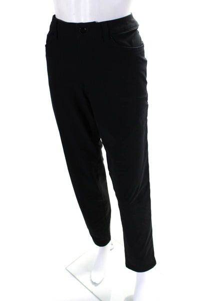 Lululemon Womens Solid Black High Rise Straight Leg Pants Size 33