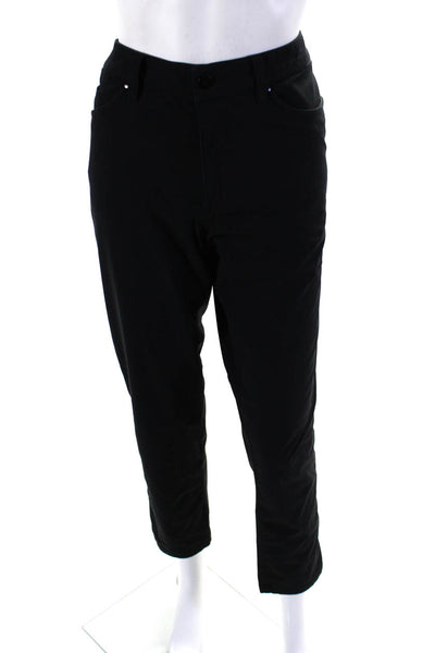 Lululemon Womens Solid Black Straight Leg High Rise Pants Size 33