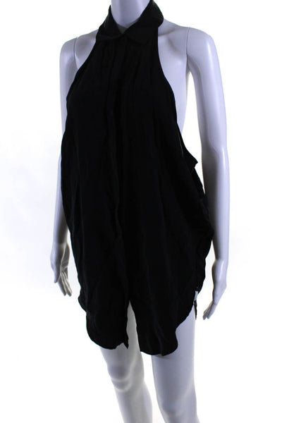 One by One Teaspoon Womens Racerback Sleeveless Mini Shirt Dress Black Size XS