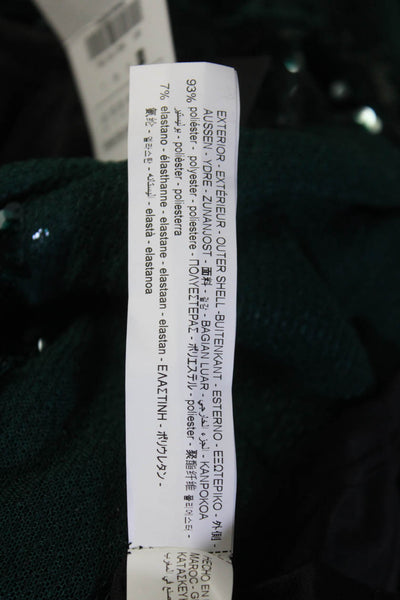Zara Womens Crochet Knit Sequin Dresses Brown Green Size XS Small Lot 2