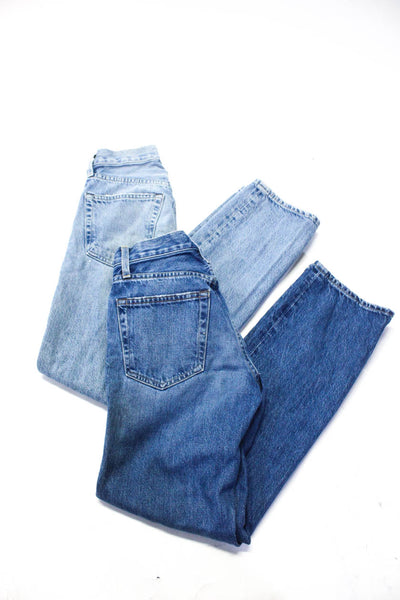 Trave Womens High Rise Medium Wash Straight Leg Jeans Blue Size 23 Lot 2
