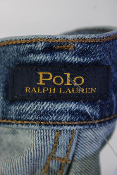 Polo Ralph Lauren Womens Tompkins Mid Rise Skinny Jeans Pants Blue Size 27