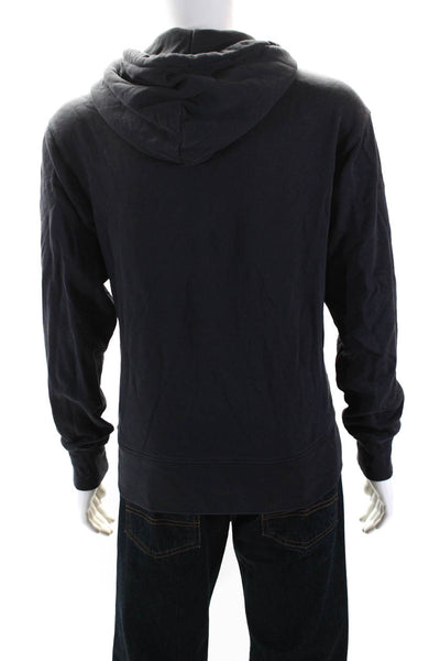 ACNE Studios Mens Cotton Knit Pullover Hoodie Sweatshirt Charcoal Gray Size L