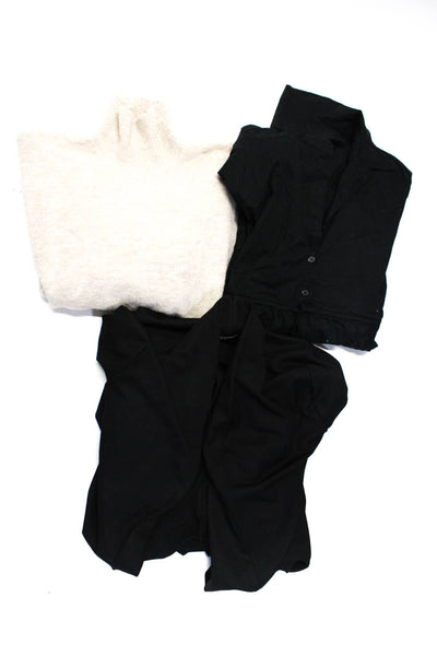 Zara Womens Wrap Popover Shirt Dress Turtleneck Sweater Size Small Lot 3