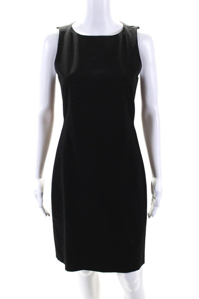 Theory Womens Sleeveless Betty 2B Edition Sheath Dress Black Wool Size 4