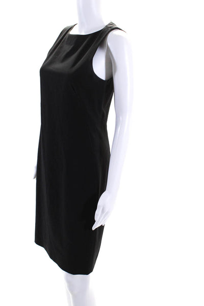 Theory Womens Sleeveless Betty 2B Edition Sheath Dress Black Wool Size 4