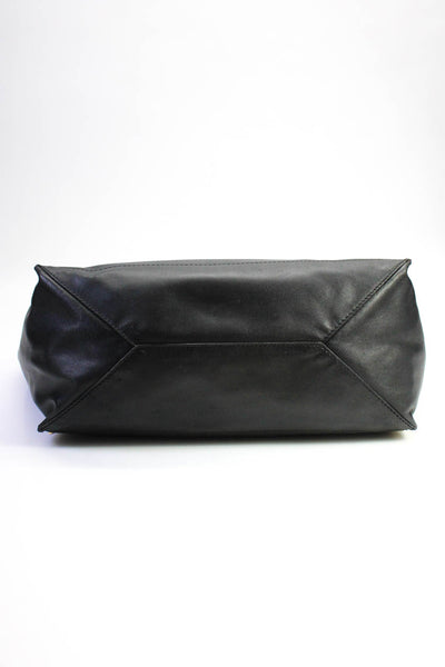 Valentino Garavani Women's Top Handle Leather Rockstud Tote Handbag Black Size M
