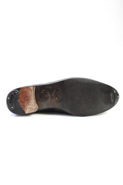 Donald J Pliner Men's Round Toe Embellish Leather Loafer Shoe Black Size 10
