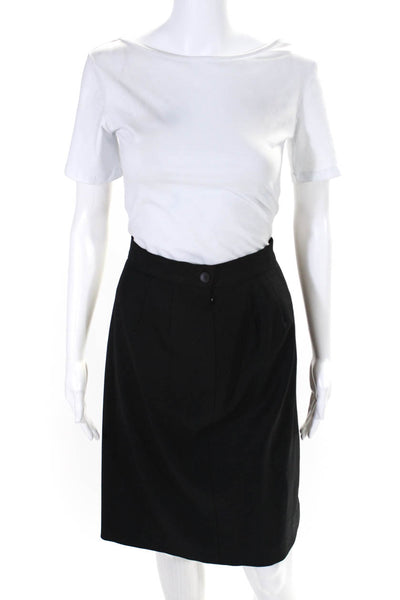 Yves Saint Laurent Encore Womens Knee Length Pencil Skirt  Black Size 6