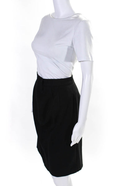 Yves Saint Laurent Encore Womens Knee Length Pencil Skirt  Black Size 6