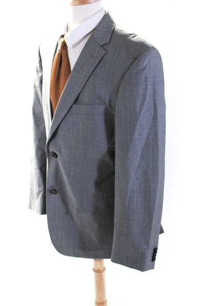 Boss Hugo Boss Mens Wool Darted Collar Button Long Sleeve Blazer Gray Size EUR42