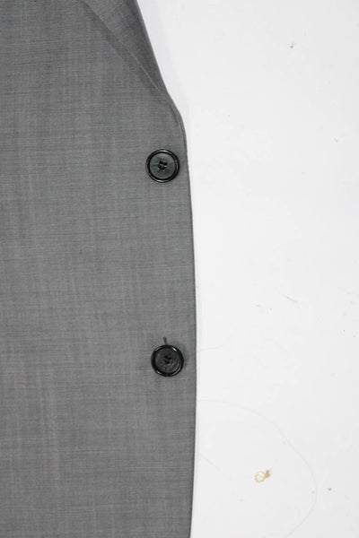 Boss Hugo Boss Mens Wool Darted Collar Button Long Sleeve Blazer Gray Size EUR42