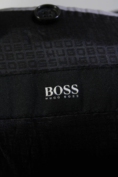 Boss Hugo Boss Mens Wool Darted Collar Button Long Sleeve Blazer Gray Size EUR42