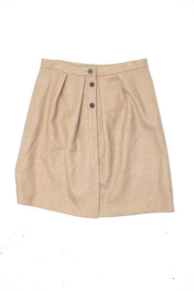 Wilfred J Crew Womens Buttoned Wide Leg A-Line Pants Skirt Brown Size 12 Lot 2