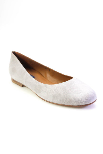 Margaux Womens Slip On Round Toe Classic Ballet Flats Flint Suede Size 41B