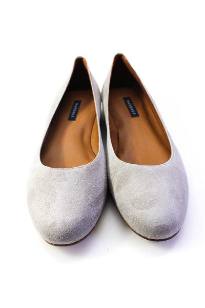 Margaux Womens Slip On Round Toe Classic Ballet Flats Flint Suede Size 41B