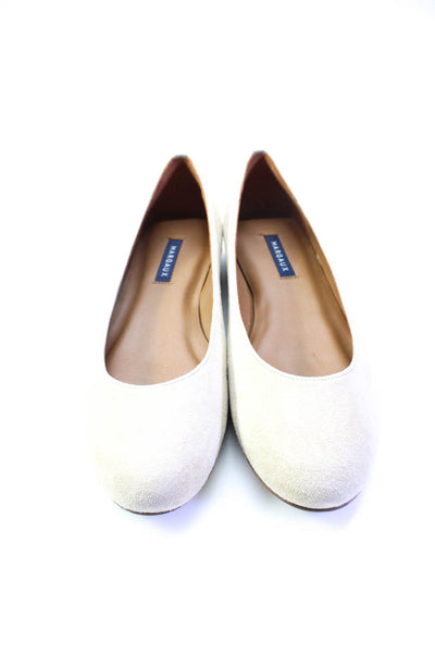 Margaux Womens Slip On Round Toe Classic Ballet Flats Natural Suede Size 39.5N