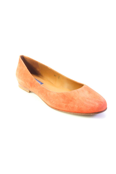 Margaux Womens Slip On Round Toe Classic Ballet Flats Persimmon Suede Size 41A