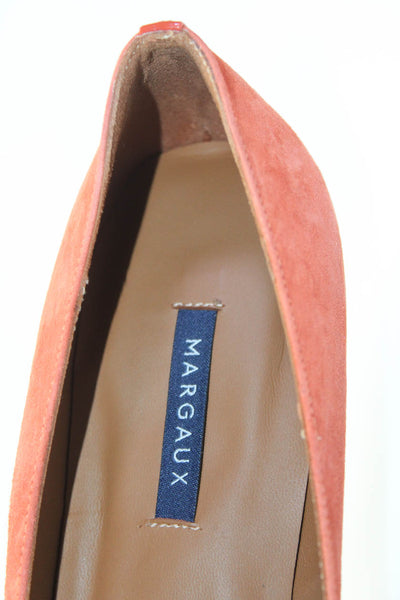 Margaux Womens Slip On Round Toe Classic Ballet Flats Persimmon Suede Size 41A