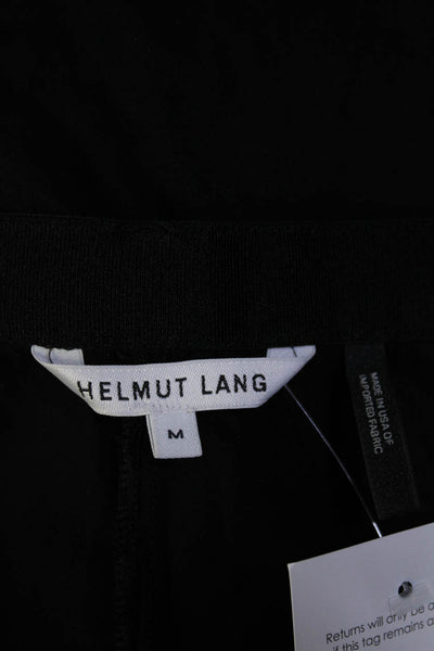 Helmut Lang Womens Elastic Waist Zipper Hem Leggings Pants Black Size M