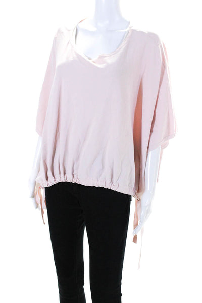 Milly Womens Pink Tie Hem Top Pink Size M 11121812