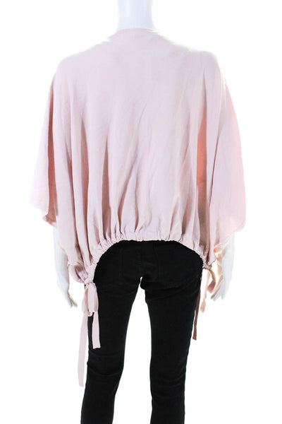 Milly Womens Pink Tie Hem Top Pink Size M 11121812